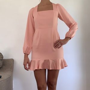Pink silk dress